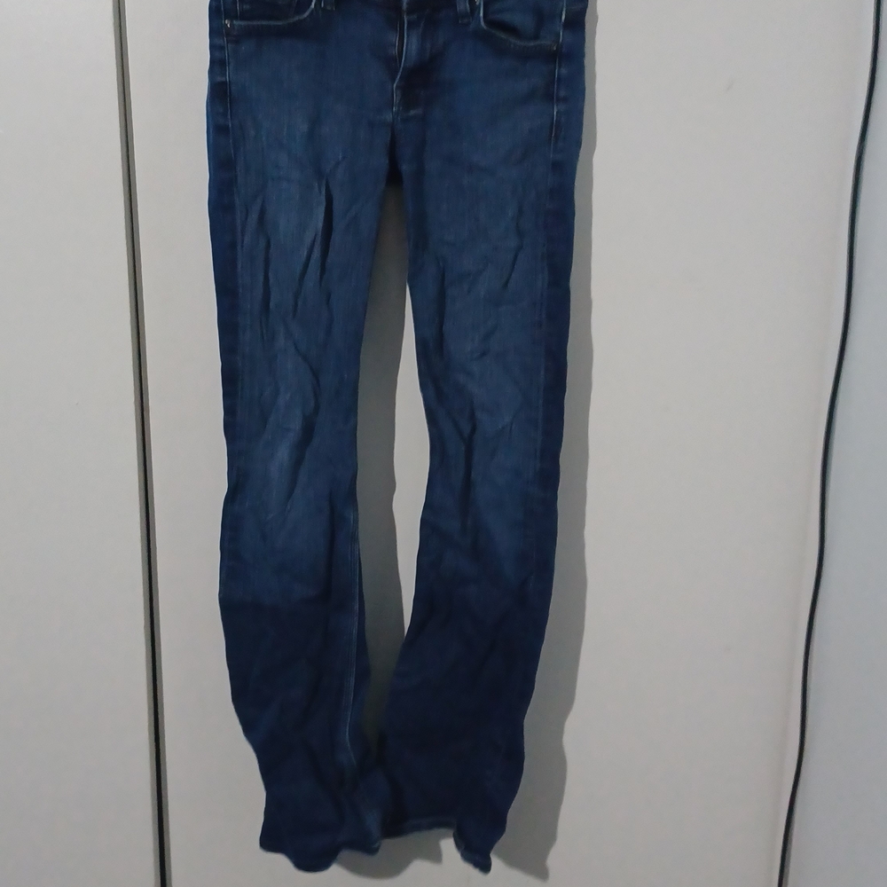 7 For All Mankind Dark Blue Straight Leg Jeans